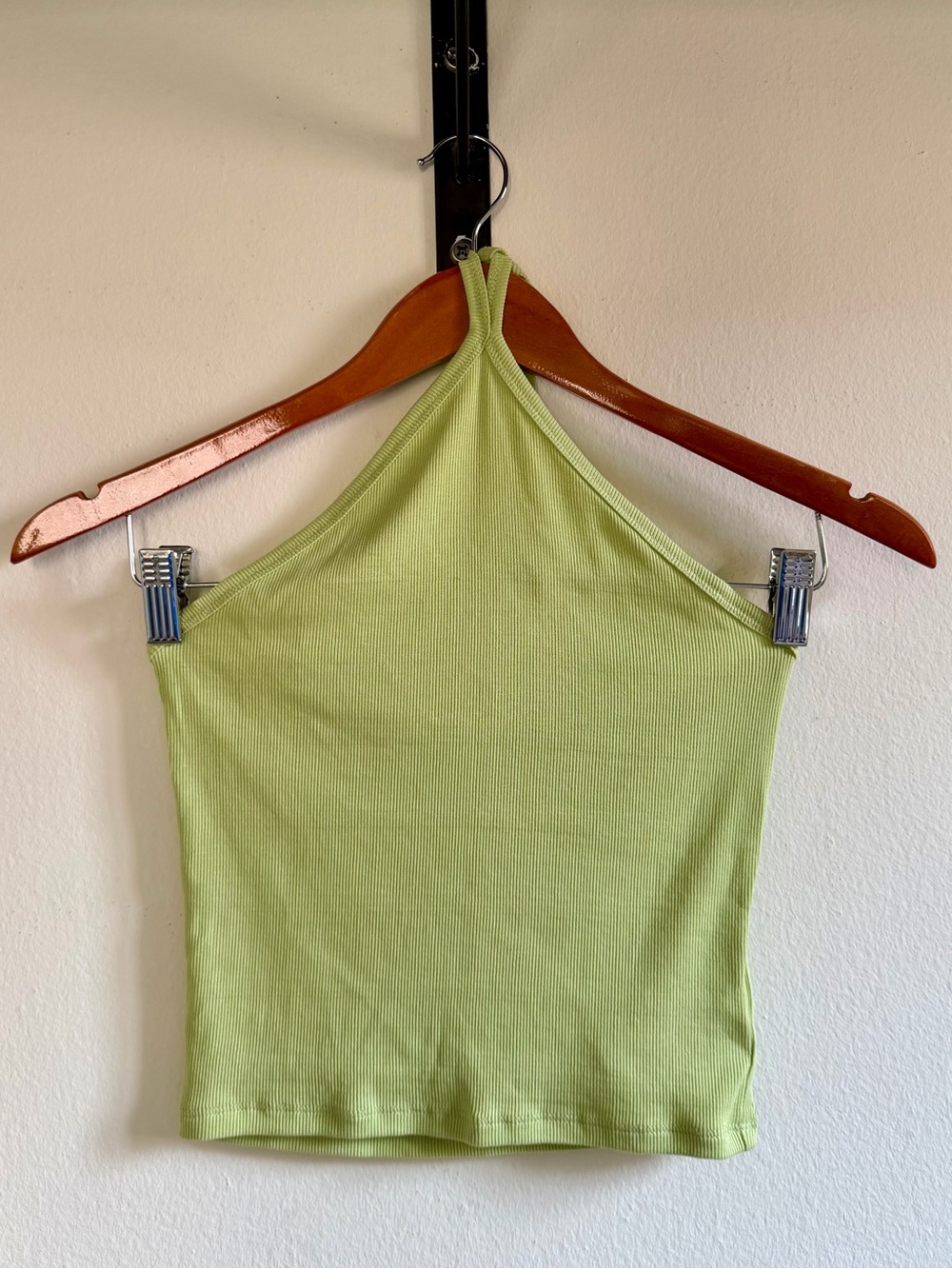 Madewell Bright Green Halter Top, Size Medium